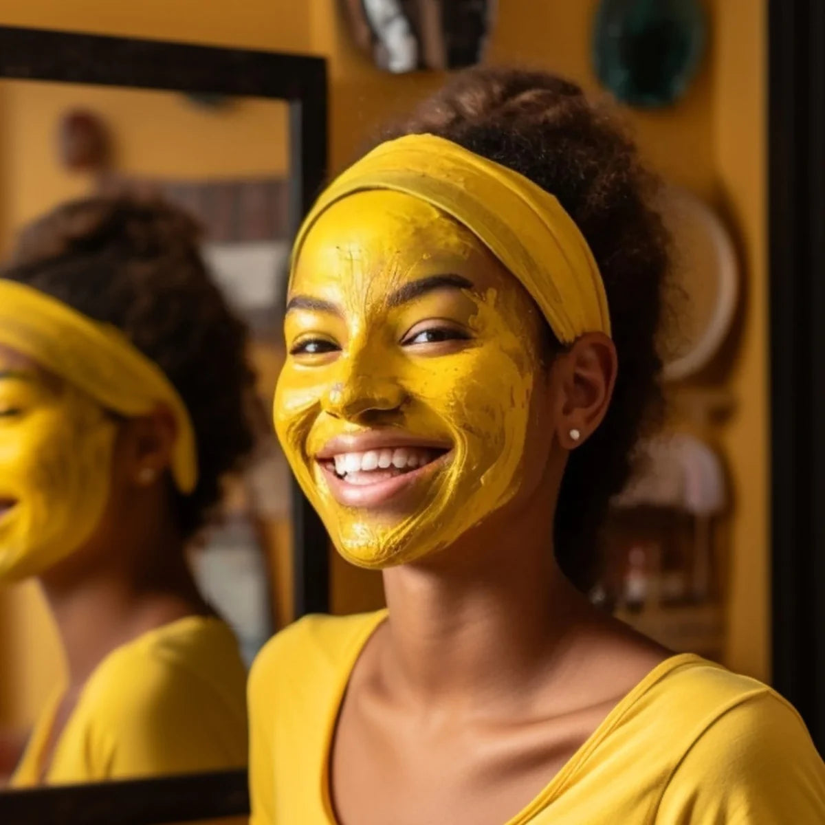 Masque Visage Curcuma Anti tâches + 1 pinceau applicateur OFFERT